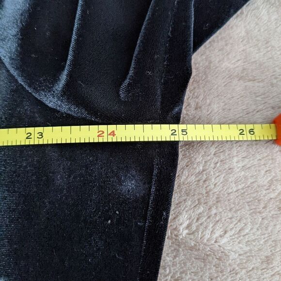 Vintage 1990's Deep Black Velour 3 Button Jacket - Picture 3 of 10